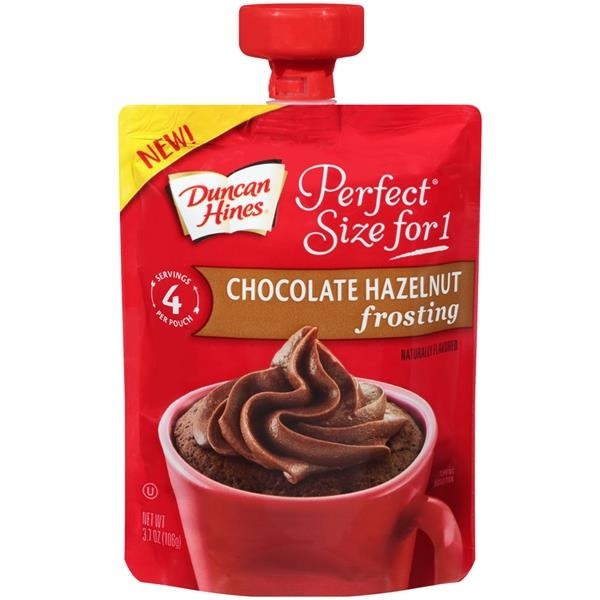 slide 1 of 1, Duncan Hines Perfect Size For 1 Chocolate Hazelnut Frosting, 3.7 oz