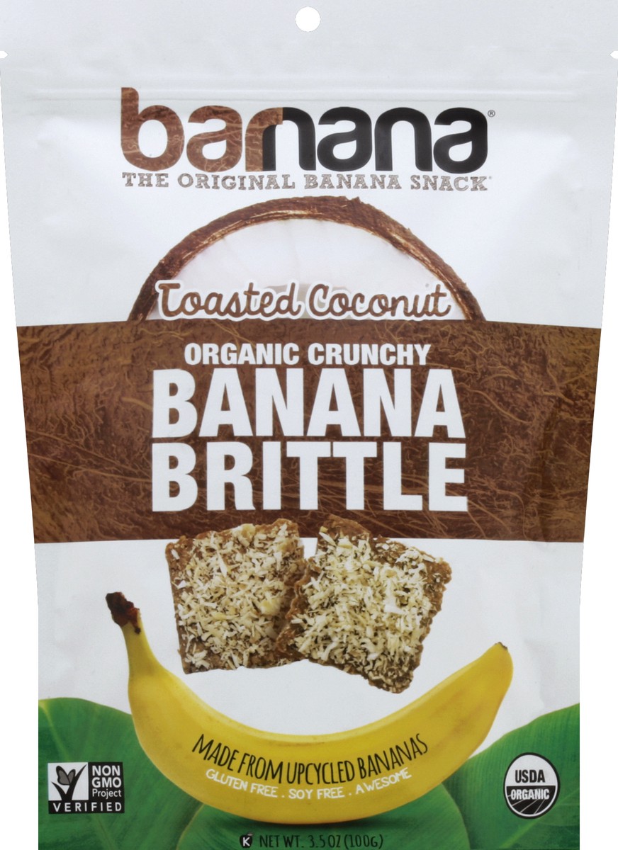 slide 2 of 2, Barnana Organic Crunchy The Original Toasted Coconut Banana Brittle Snack, 3.5 oz