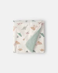 Carters Baby Dinosaur Plush Blanket - Green/Cream Green/Cream OSZ