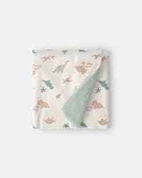 Carters Baby Dinosaur Plush Blanket - Green/Cream Green/Cream OSZ