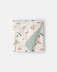 Carters Baby Dinosaur Plush Blanket - Green/Cream Green/Cream OSZ