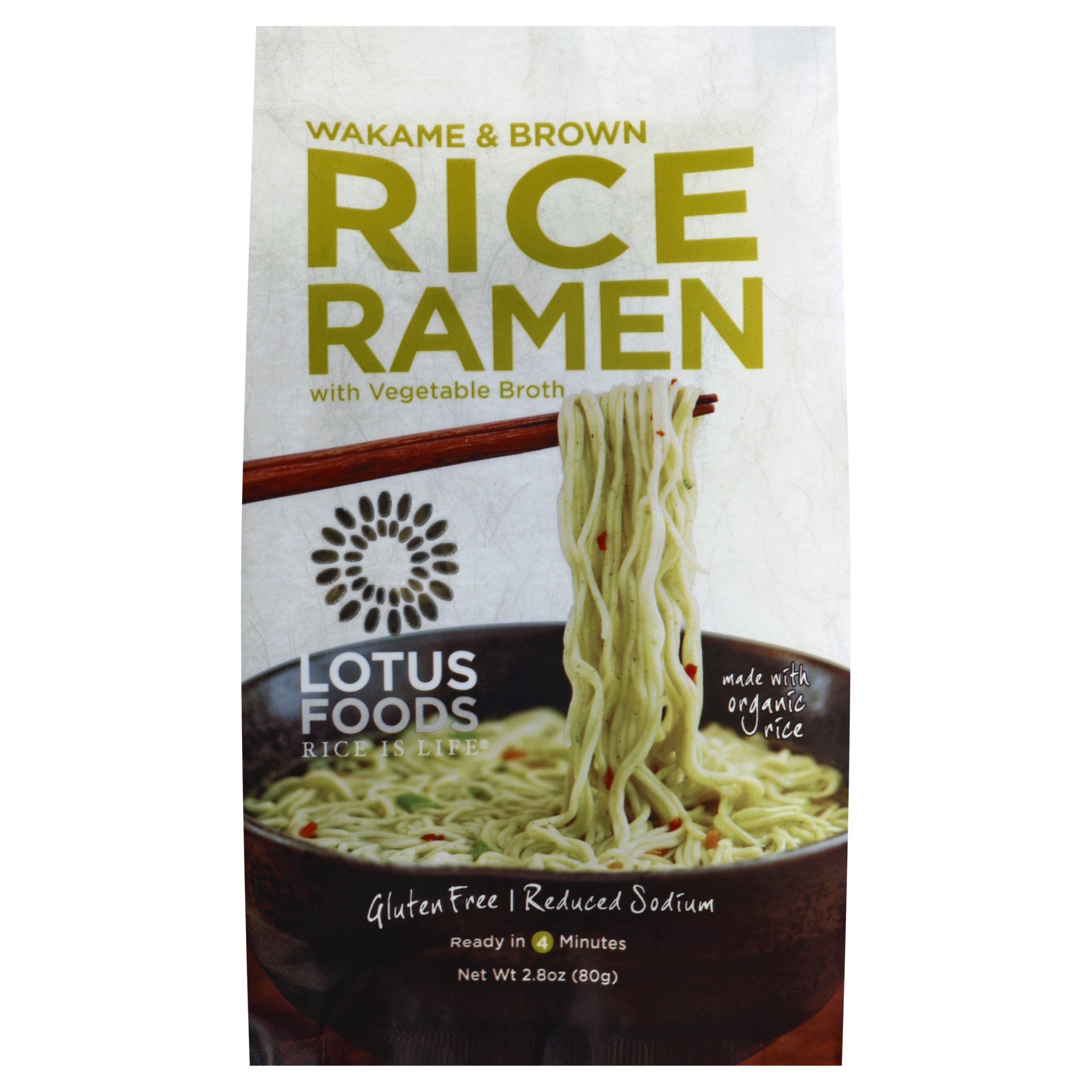 slide 1 of 1, Lotus Foods Wakame & Brown Rice Ramen with Vegetable Broth, 2.8 oz