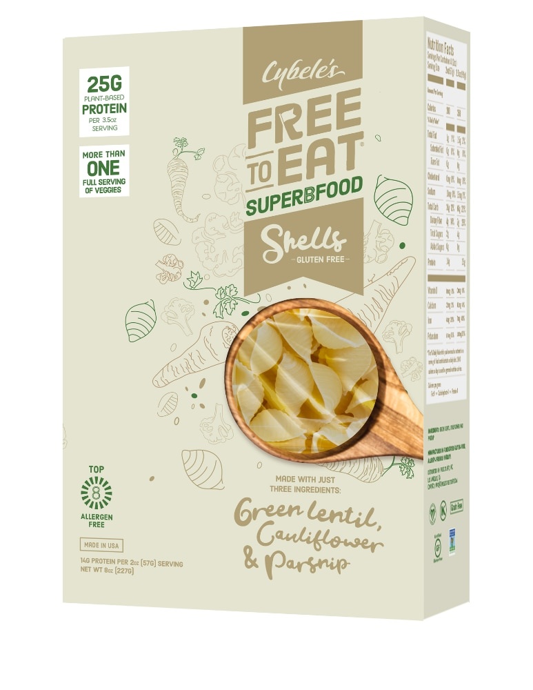 slide 1 of 1, Cybele's Free to Eat Superfood White Shells Pasta, 8 oz