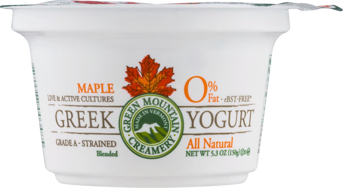 slide 8 of 9, Green Mountain Creamery Greek Fat Free Yogurt Maple, 5.29 oz