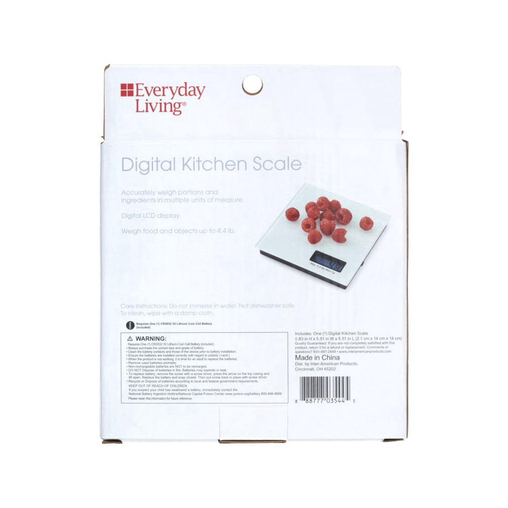 slide 2 of 4, Everyday Living Digital Kitchen Scale, 1 ct