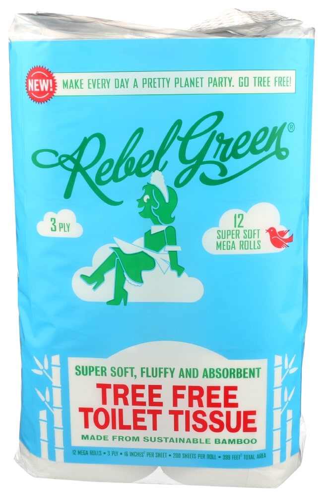 slide 1 of 1, Rebel Green Tree Free Toilet Tissue, 12 ct