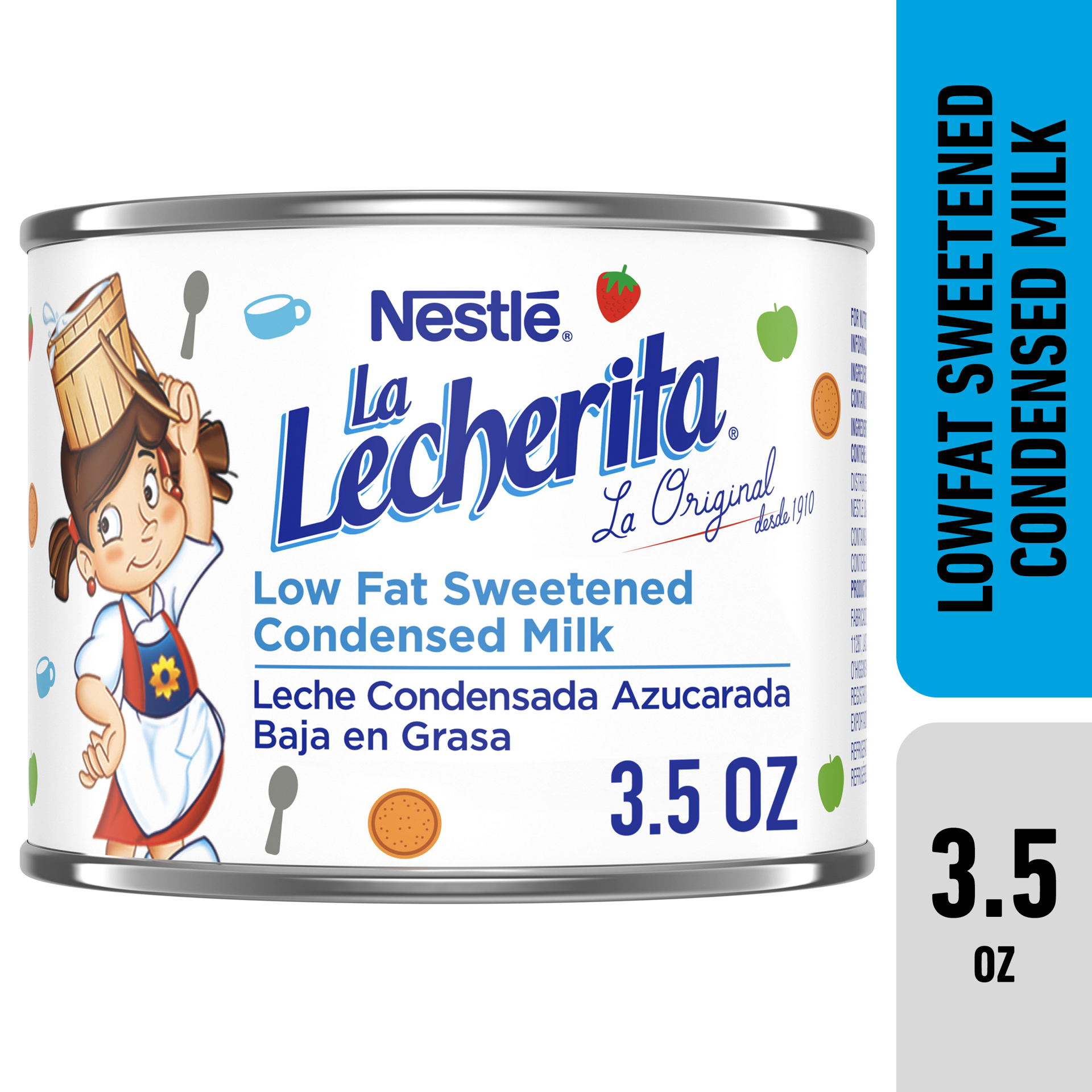 slide 1 of 5, La Lecherita La Lechera Nestlé La Lecherita Lowfat Sweetened Condensed Milk, Shelf Stable Milk Canned, 3.5 oz