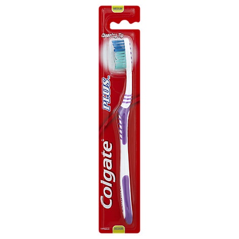 slide 1 of 1, Colgate Plus Medium Manual Toothbrush - Each, 1 ct