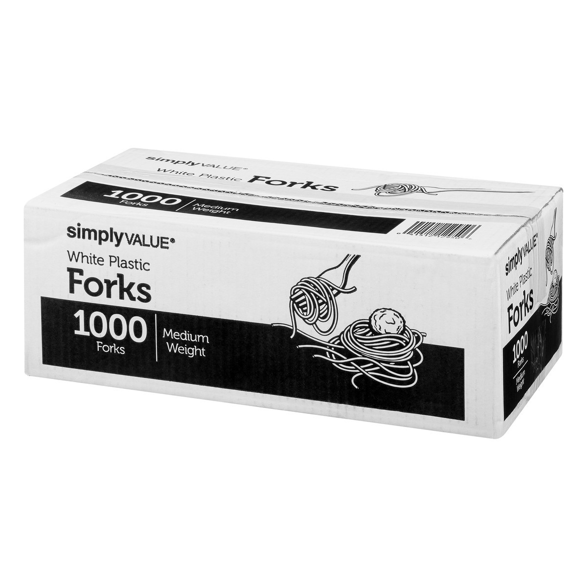 slide 6 of 11, Simply Value Medium Weight Plastic Forks, 1000 ct