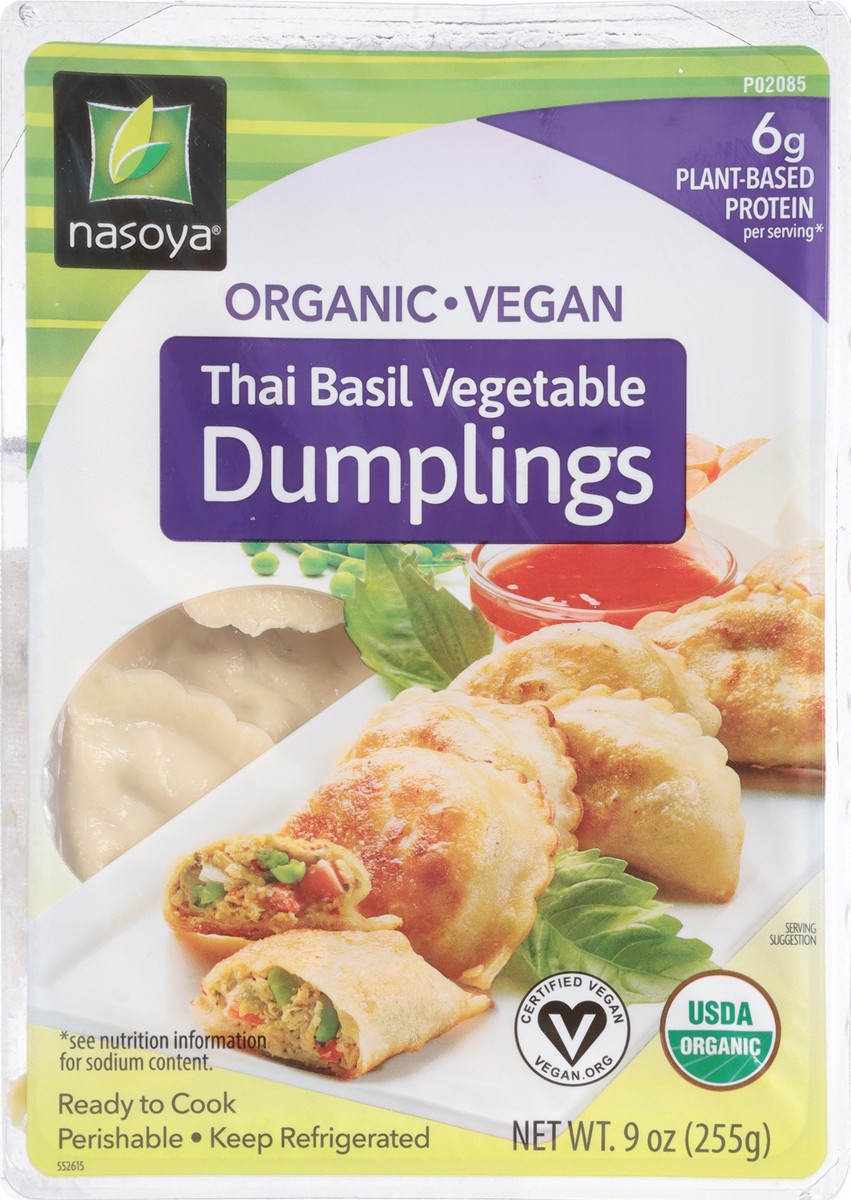 slide 6 of 9, Nasoya Vegan Organic Thai Basil Vegetable Dumplings 9 oz, 9 oz
