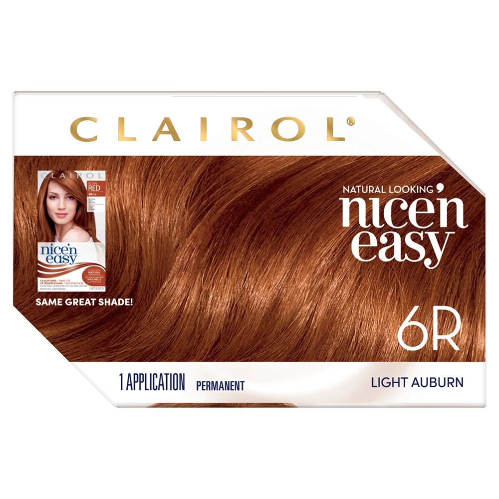 slide 4 of 7, Clairol Nice'n Easy 6R Light Auburn Permanent Hair Color, 1 ct