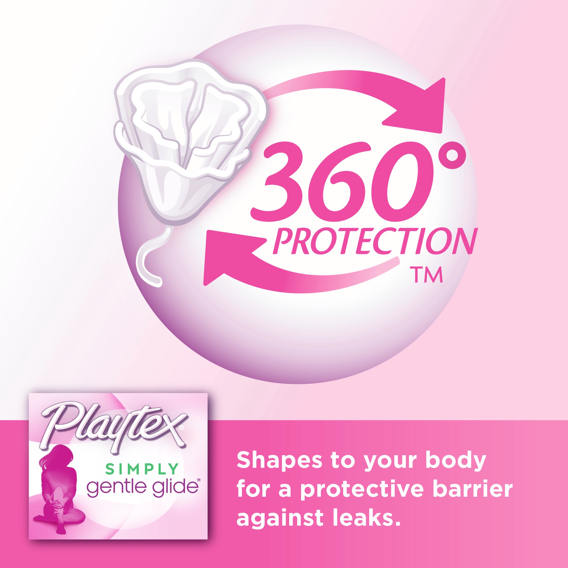 slide 3 of 7, Playtex Simply Gentle Glide Regular/Super Plastic Tampons 36 ea Box, 36 ct