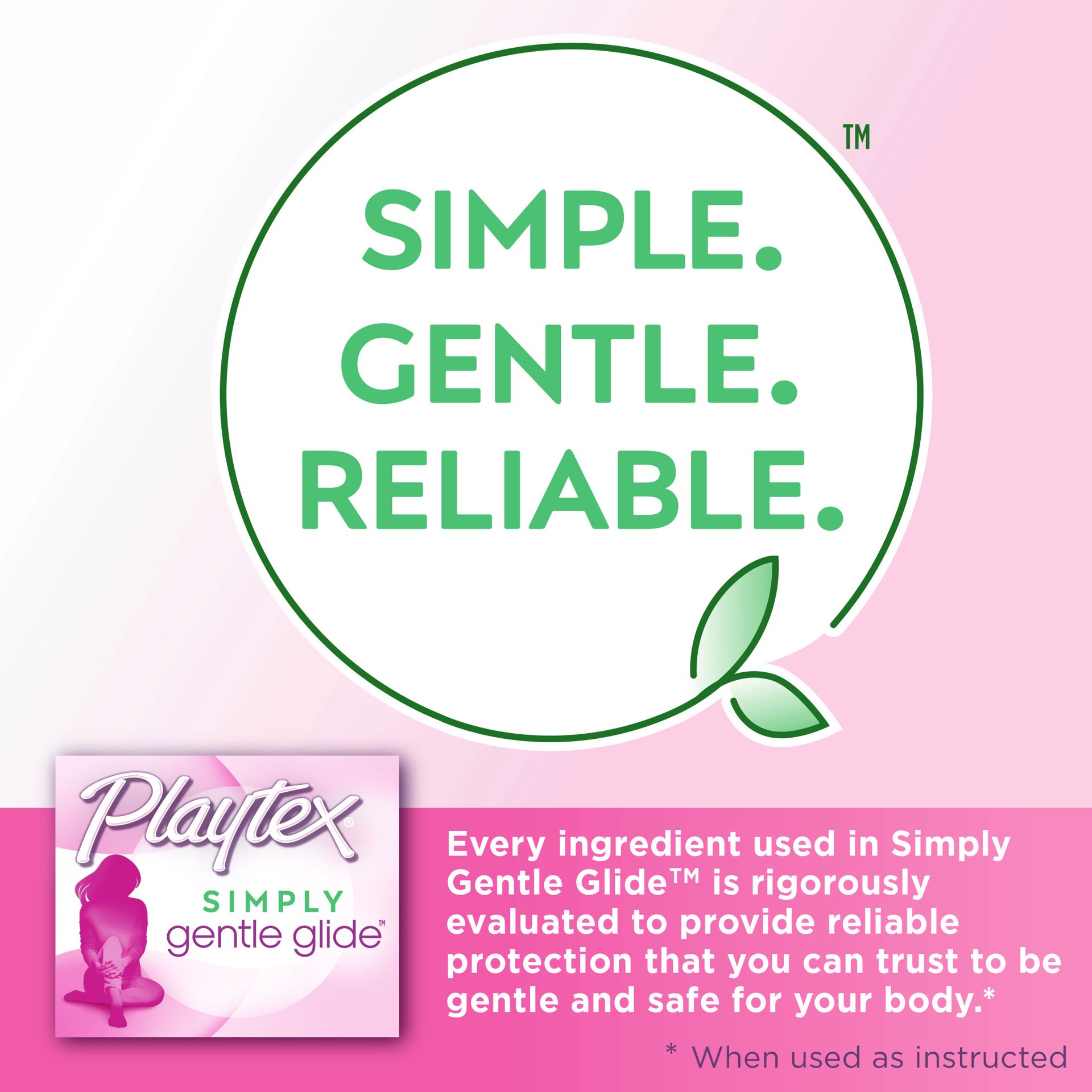 slide 6 of 7, Playtex Simply Gentle Glide Regular/Super Plastic Tampons 36 ea Box, 36 ct