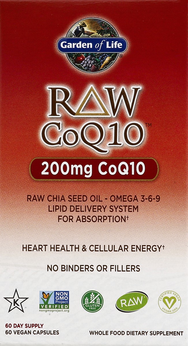 slide 1 of 4, Garden of Life Raw Coq10, 60 ct