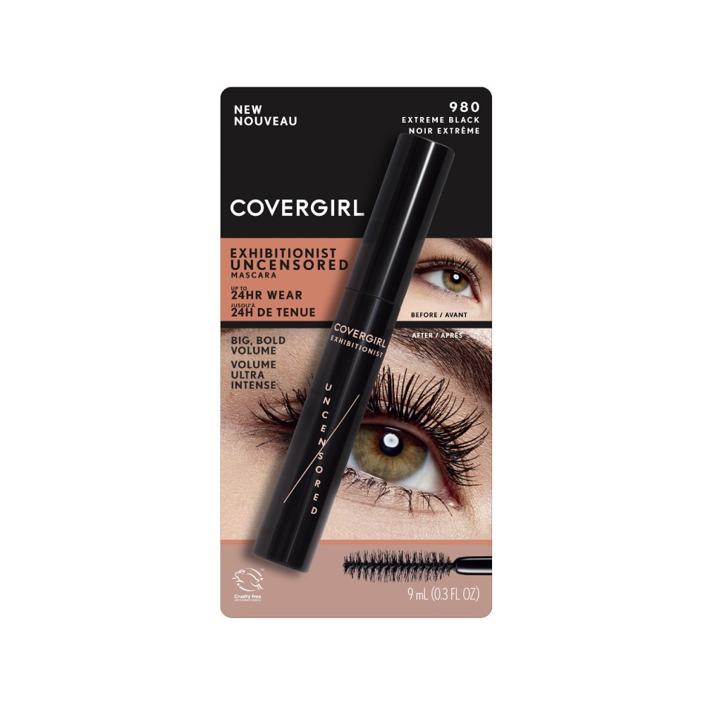 slide 1 of 1, Covergirl Exhibitionist Uncensored 980 Extreme Black Mascara, 1 ct