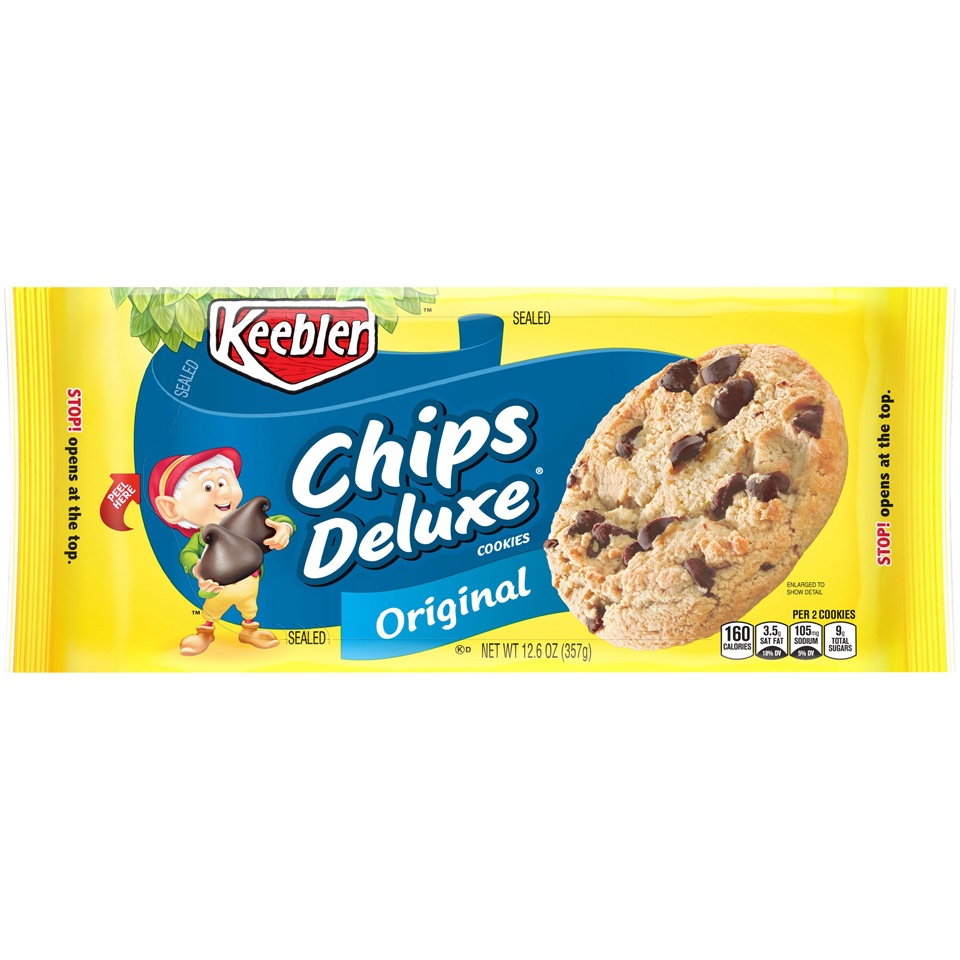 slide 1 of 5, Keebler Chips Deluxe Original Cookies, 12.6 oz