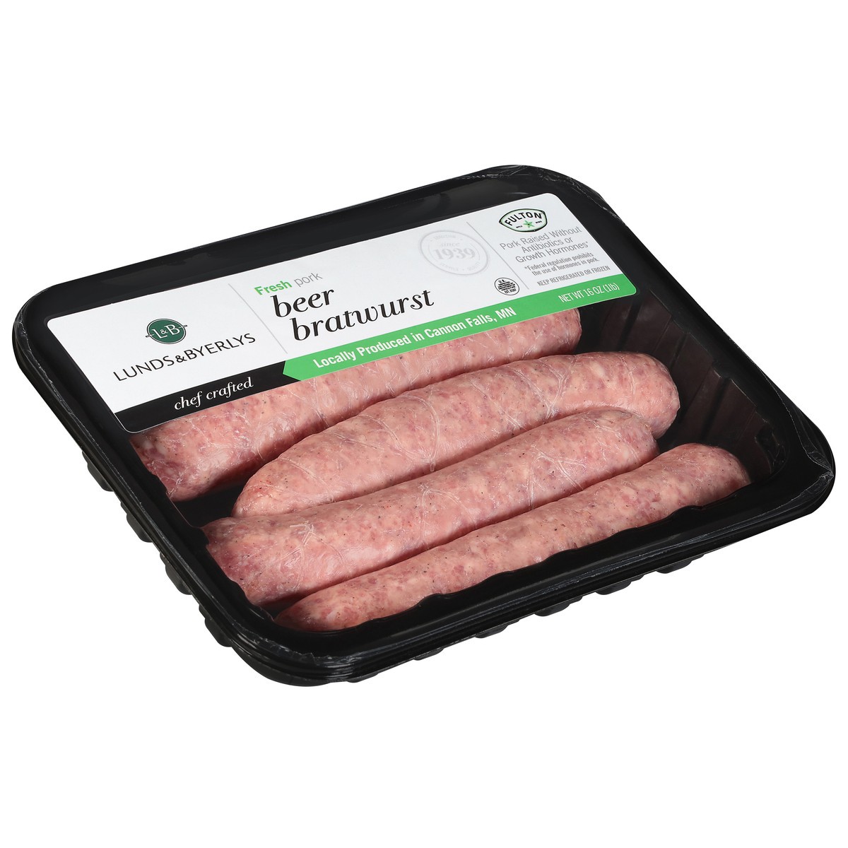 slide 2 of 9, Lunds & Byerlys Beer Fresh Pork Bratwurst 16 oz, 16 oz