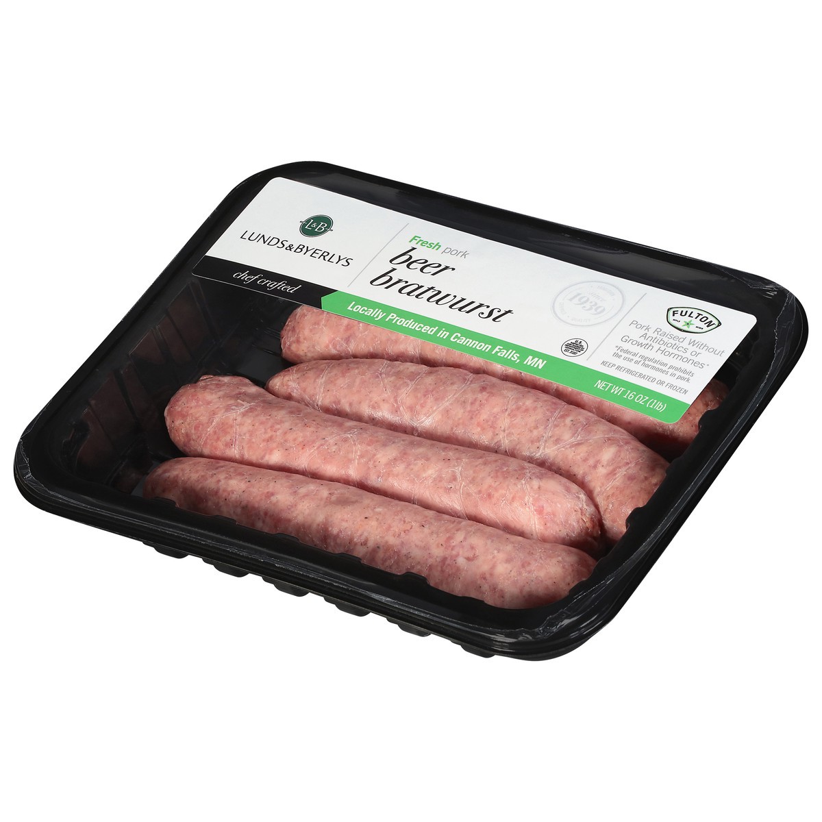 slide 4 of 9, Lunds & Byerlys Beer Fresh Pork Bratwurst 16 oz, 16 oz