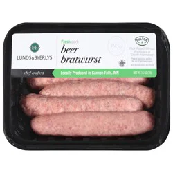 Lunds & Byerlys Beer Fresh Pork Bratwurst 16 oz