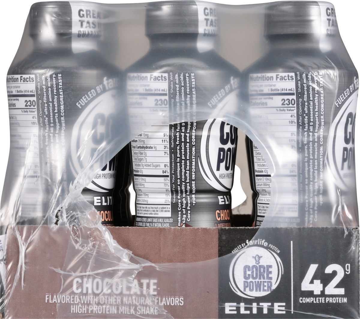 slide 9 of 14, Core Power Protein Chocolate Elite 42G Bottles, 14 fl oz, 12 Pack, 12 ct