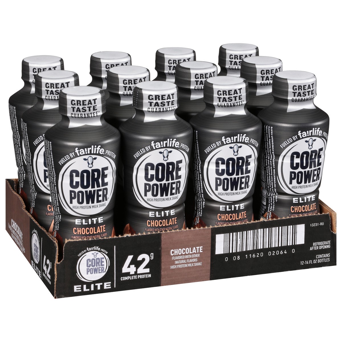 slide 6 of 14, Core Power Protein Chocolate Elite 42G Bottles, 14 fl oz, 12 Pack, 12 ct