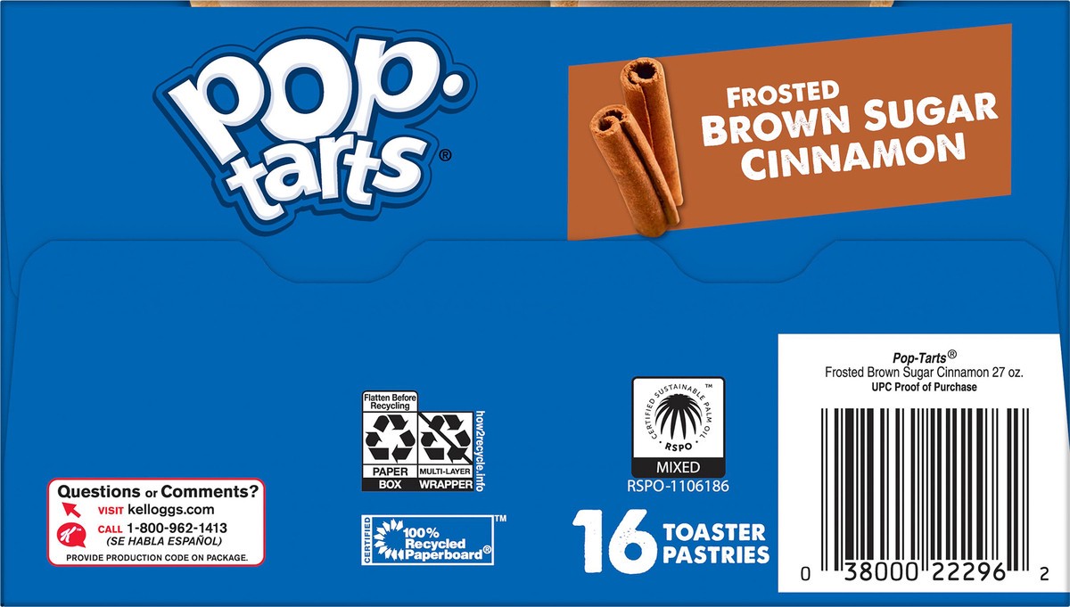 slide 5 of 12, Pop-Tarts Toaster Pastries, Frosted Brown Sugar Cinnamon, 27 oz, 16 Count, 27 oz