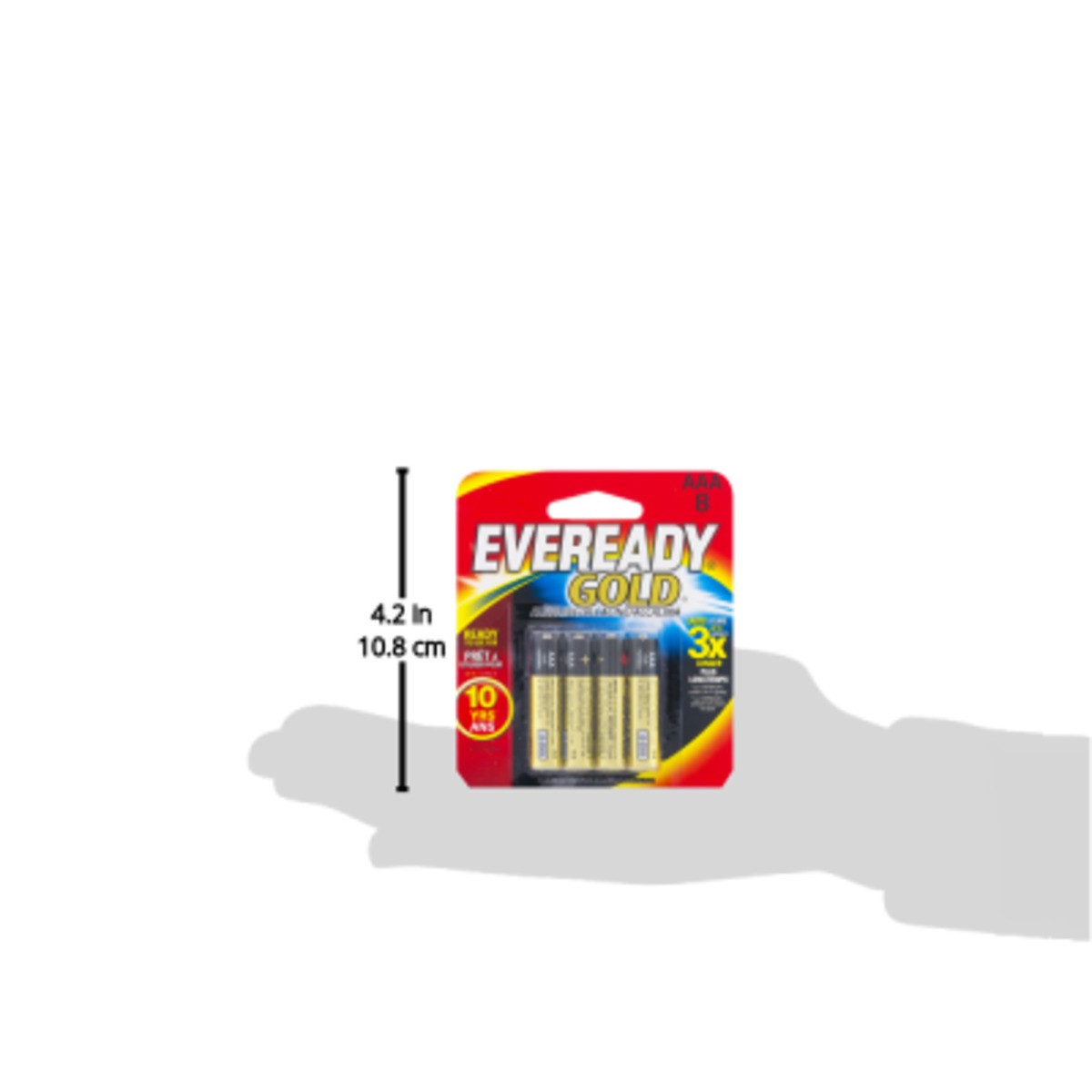 slide 3 of 9, Eveready Gold Alkaline AAA Batteries, 8 Pack of Triple A Batteries, 8 ct