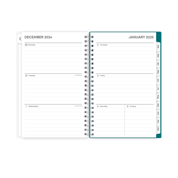 slide 3 of 7, 2025 Blue Sky Weekly/Monthly Planning Calendar, 5"" X 8"", Ava Jade Frosted, January To December, 148918, 1 ct