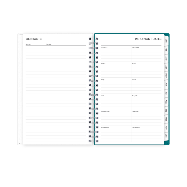 slide 2 of 7, 2025 Blue Sky Weekly/Monthly Planning Calendar, 5"" X 8"", Ava Jade Frosted, January To December, 148918, 1 ct