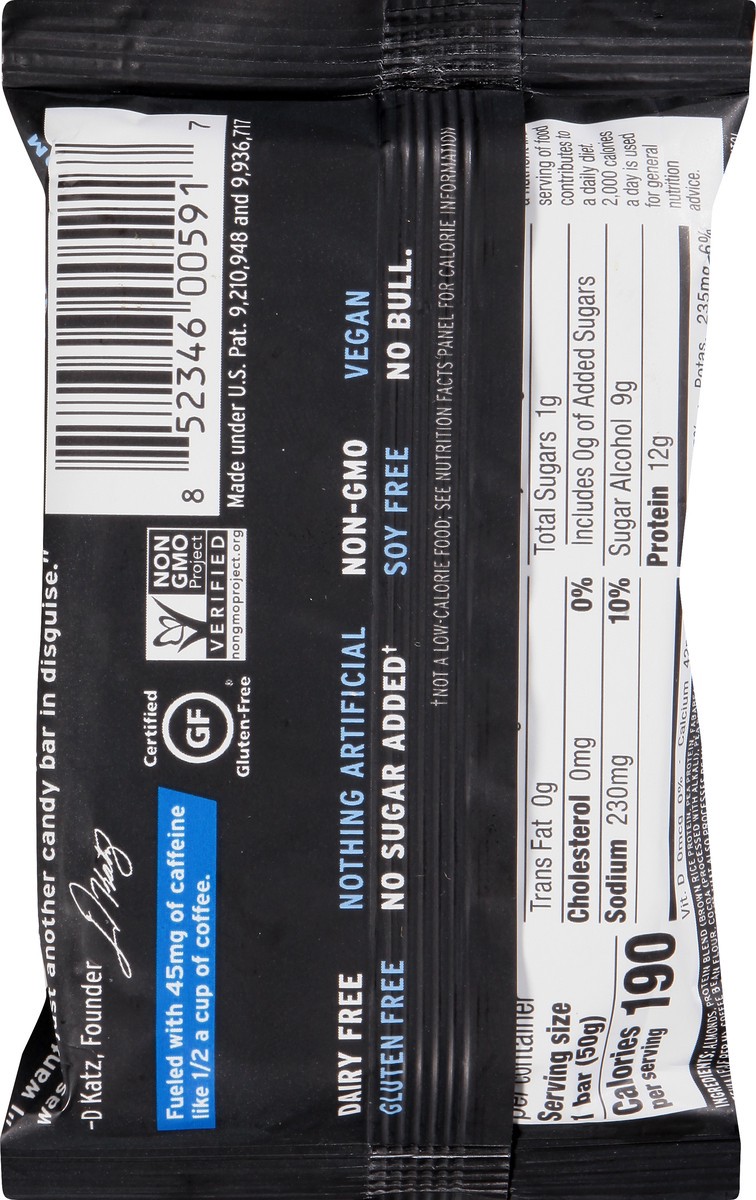 slide 13 of 13, No Cow Chocolate Sea Salt Energy Bar 1.77 oz, 1.77 oz