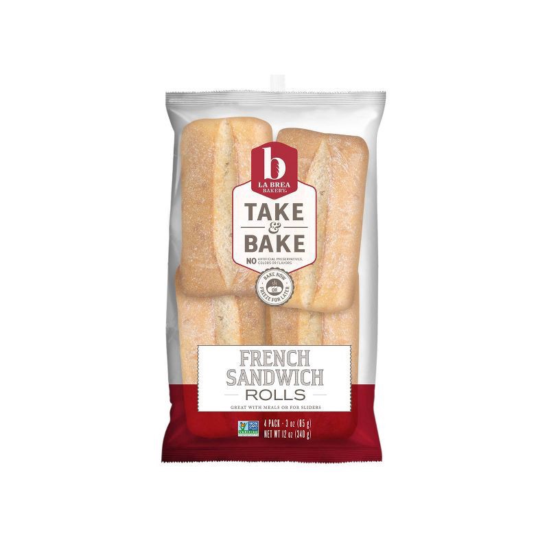 slide 1 of 3, La Brea Bakery French Sandwich Rolls, 4 Pack, 4 ct