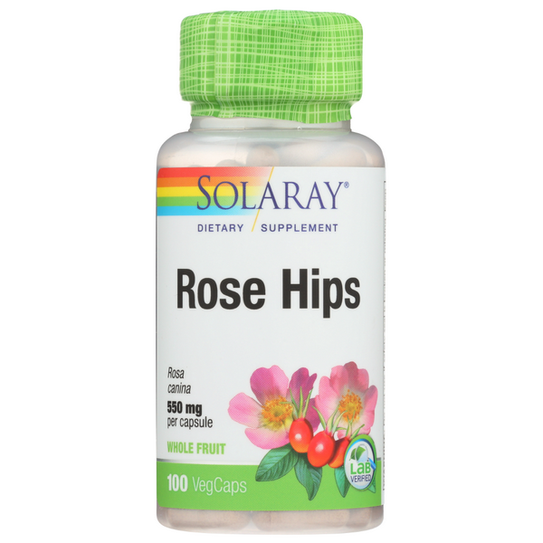 slide 1 of 1, Solaray Rose Hips Capsule, 100 ct