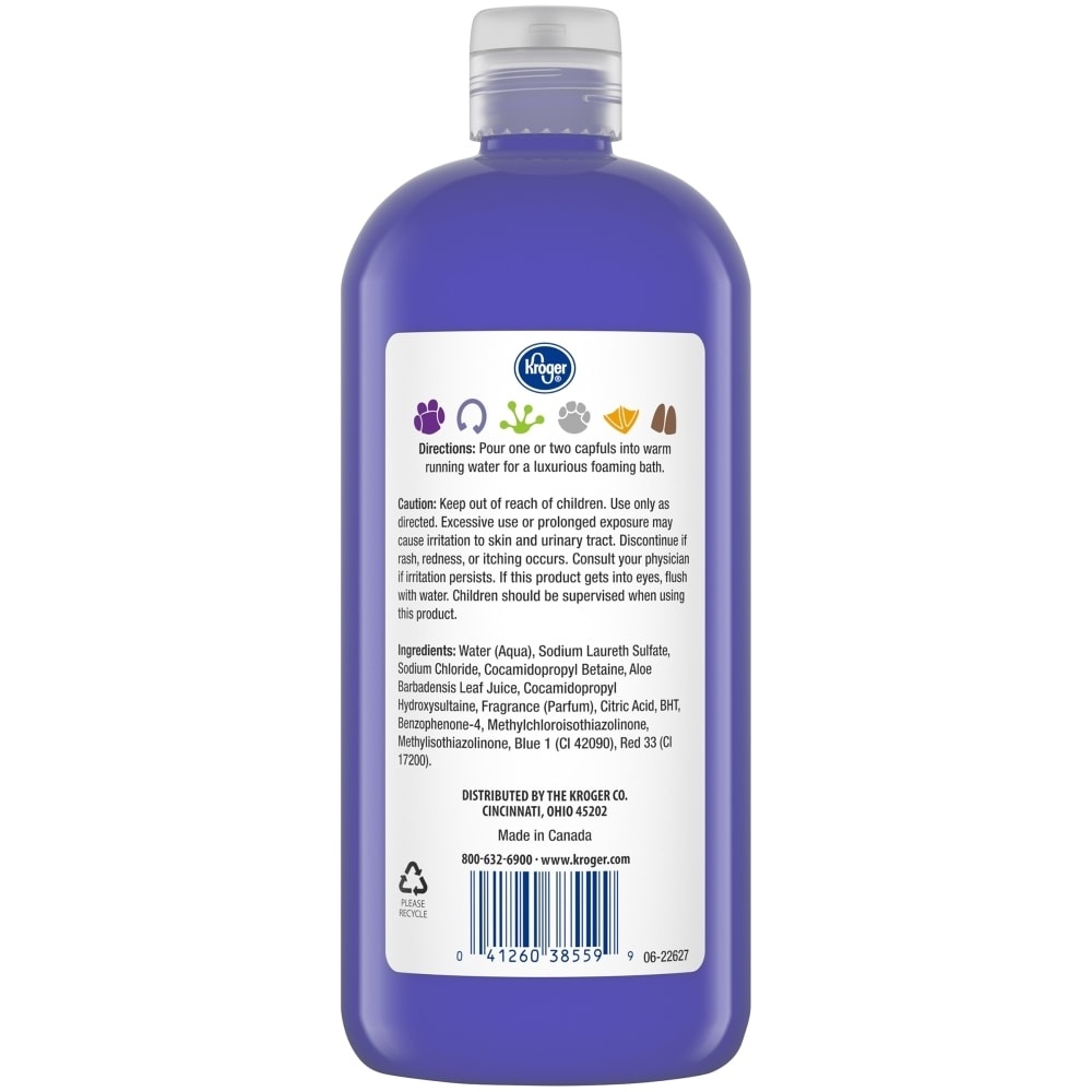 slide 1 of 1, Kroger Soapy Safari Grape Scented Bubble Bath, 32 fl oz