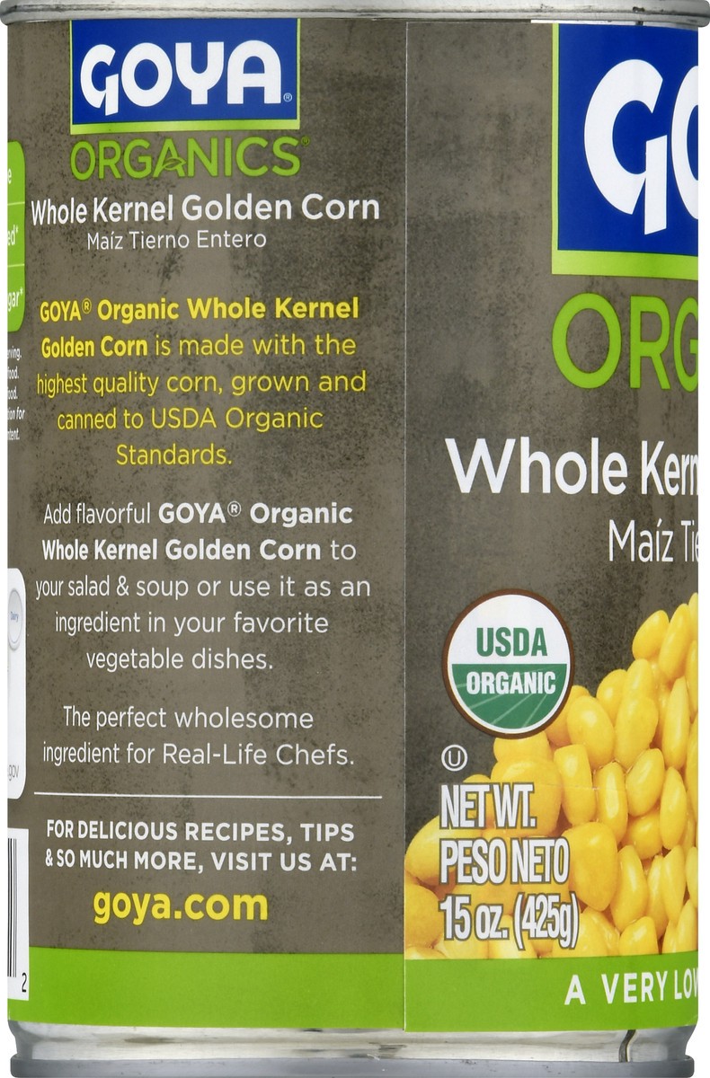 slide 8 of 12, Goya Organics Whole Kernel Golden Corn 15 oz, 15 oz