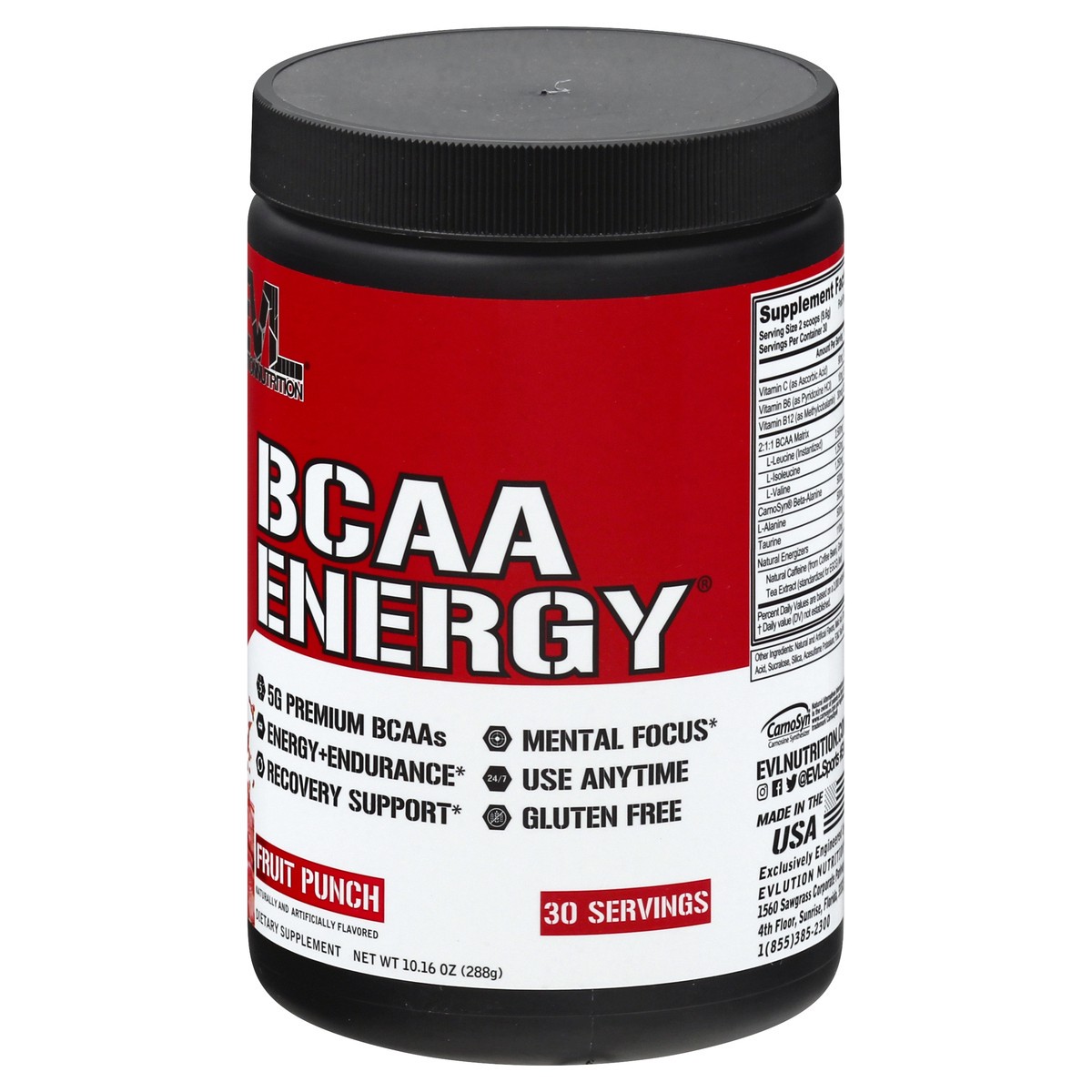 slide 4 of 9, Evlution Nutrition Fruit Punch BCAA Energy Powder 10.16 oz, 10.16 oz