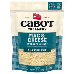 Cabot Creamery Classic Cut Mac & Cheese Shredded Cheese 8 oz