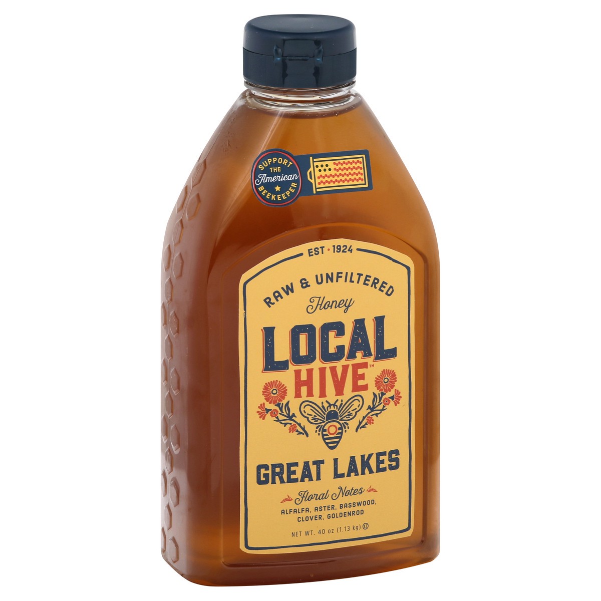 slide 2 of 9, Local Hive Raw & Unfiltered Great Lakes Honey 40 oz, 40 oz