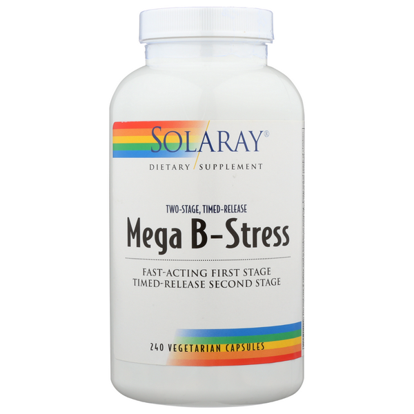 slide 1 of 1, Solaray Timed Release Mega Vitamin B-stress, 1 ct