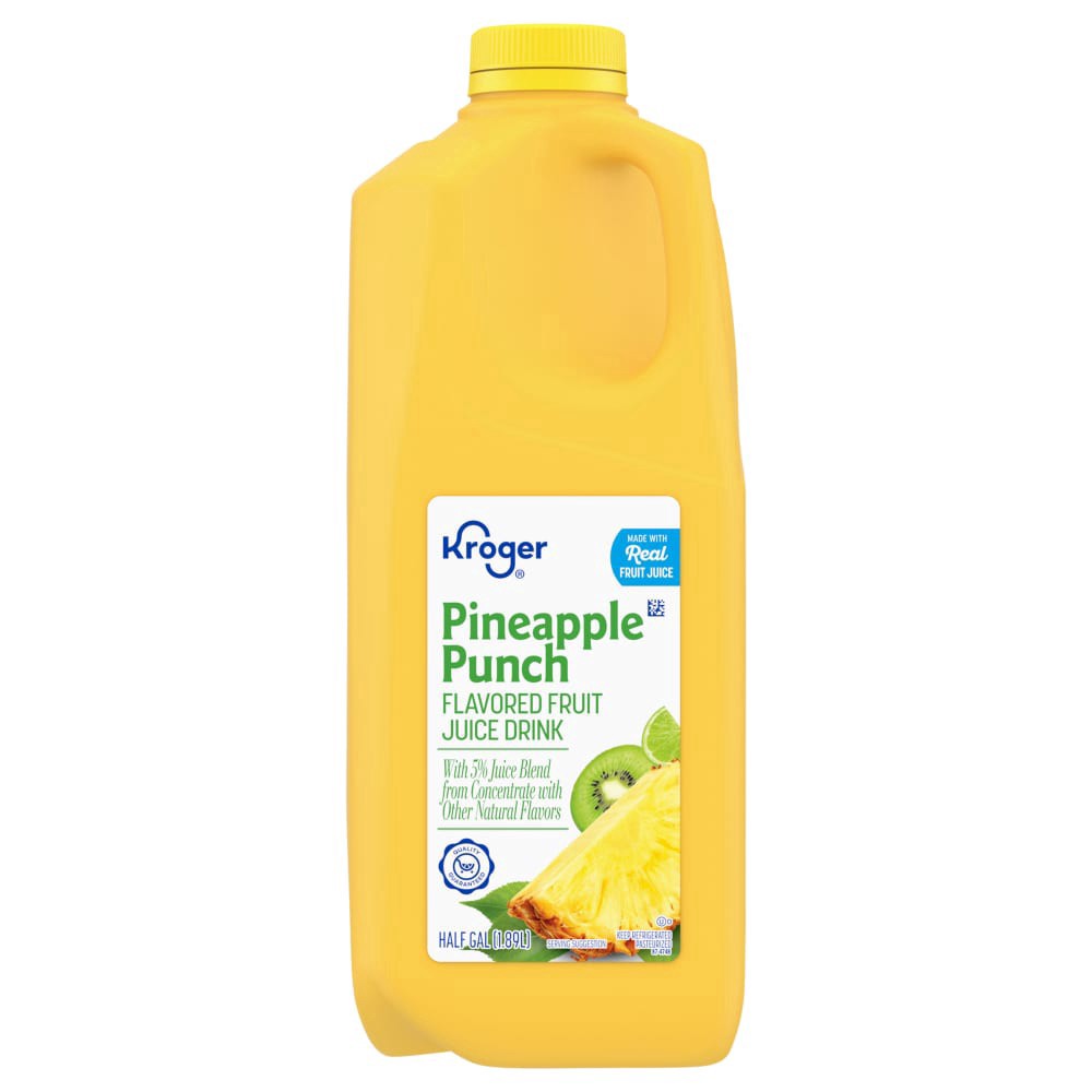 slide 1 of 4, Kroger® Pineapple Punch From Concentrate Juice Drink, 64 fl oz