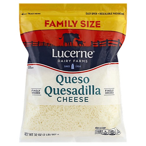 slide 1 of 1, Lucerne Dairy Farms Lucerne Queso Quesadilla Shred, 32 oz