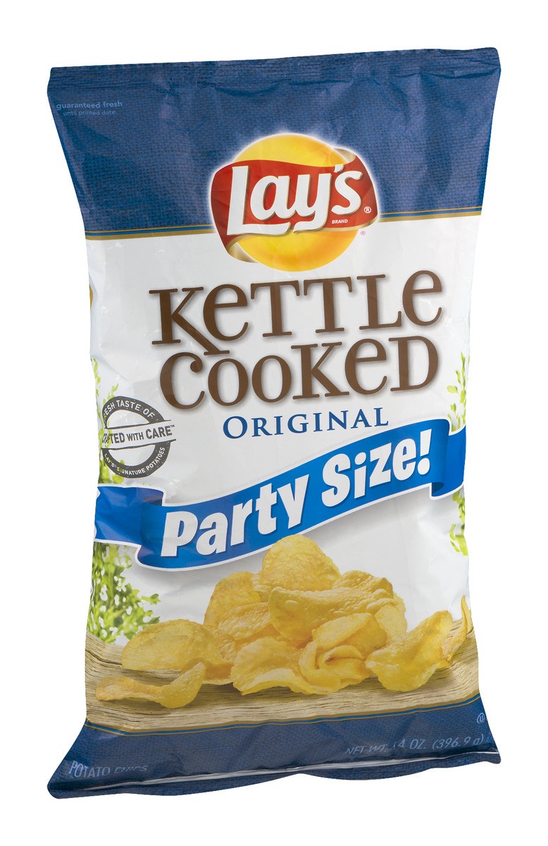 slide 8 of 9, Lay's Kettle Cooked Original Potato Chips, 14 oz