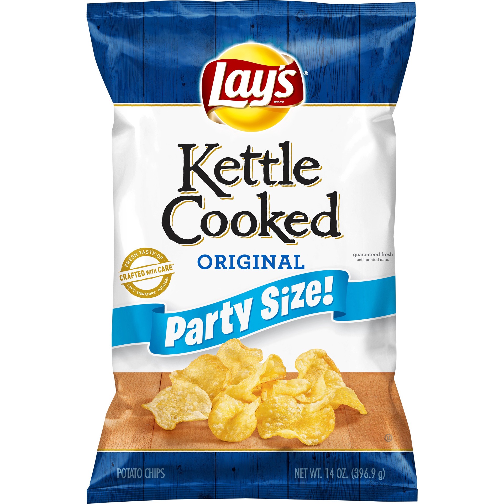 slide 1 of 9, Lay's Kettle Cooked Original Potato Chips, 14 oz