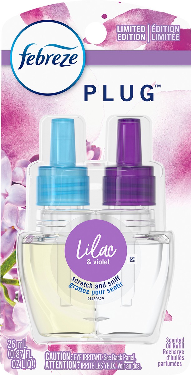 slide 12 of 12, Febreze Plug Lilac & Violet Scented Oil Refill 26 ml, 26 ml