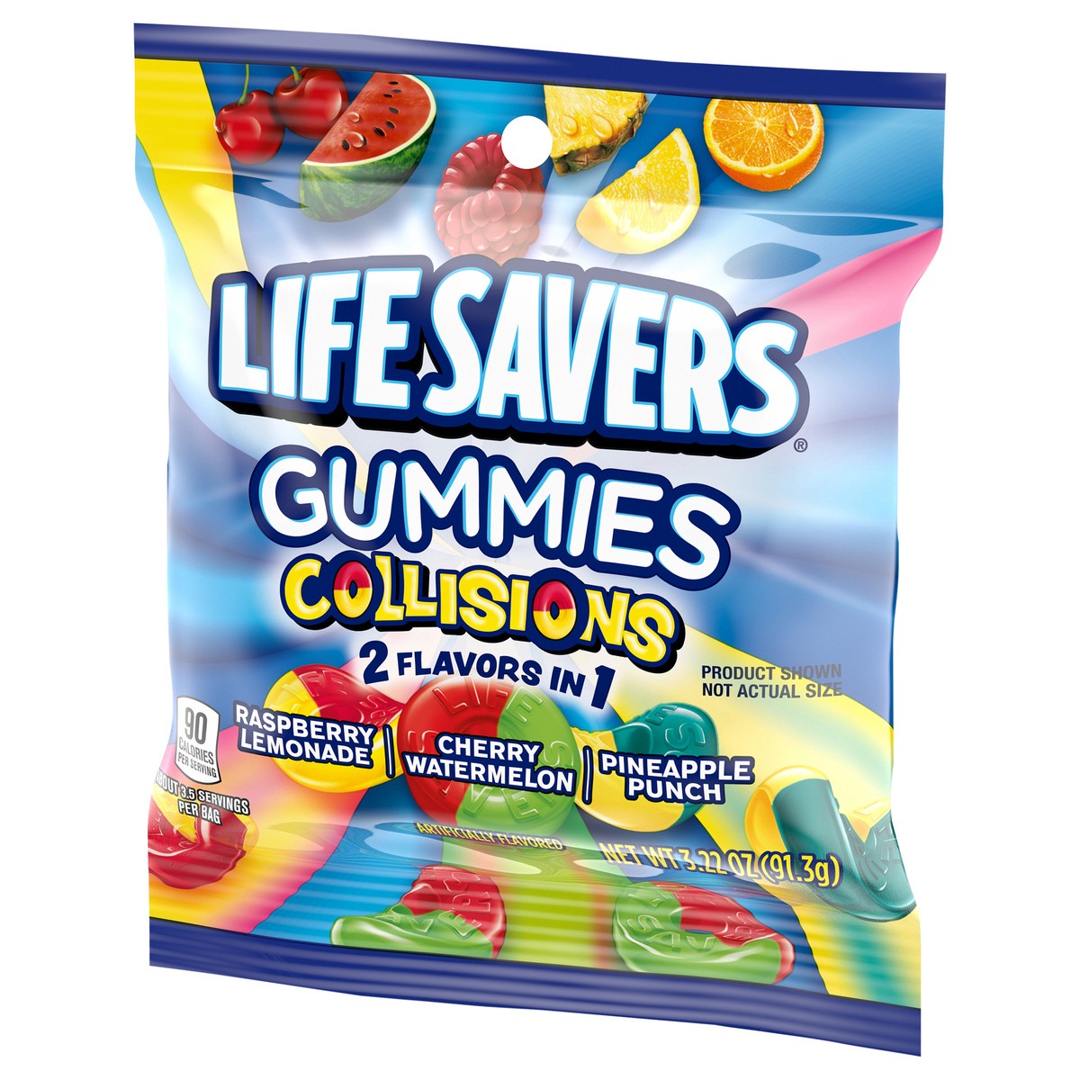 slide 2 of 10, LIFE SAVERS Collisions Gummy Candy, 3.22 oz Bag, 3.6 oz