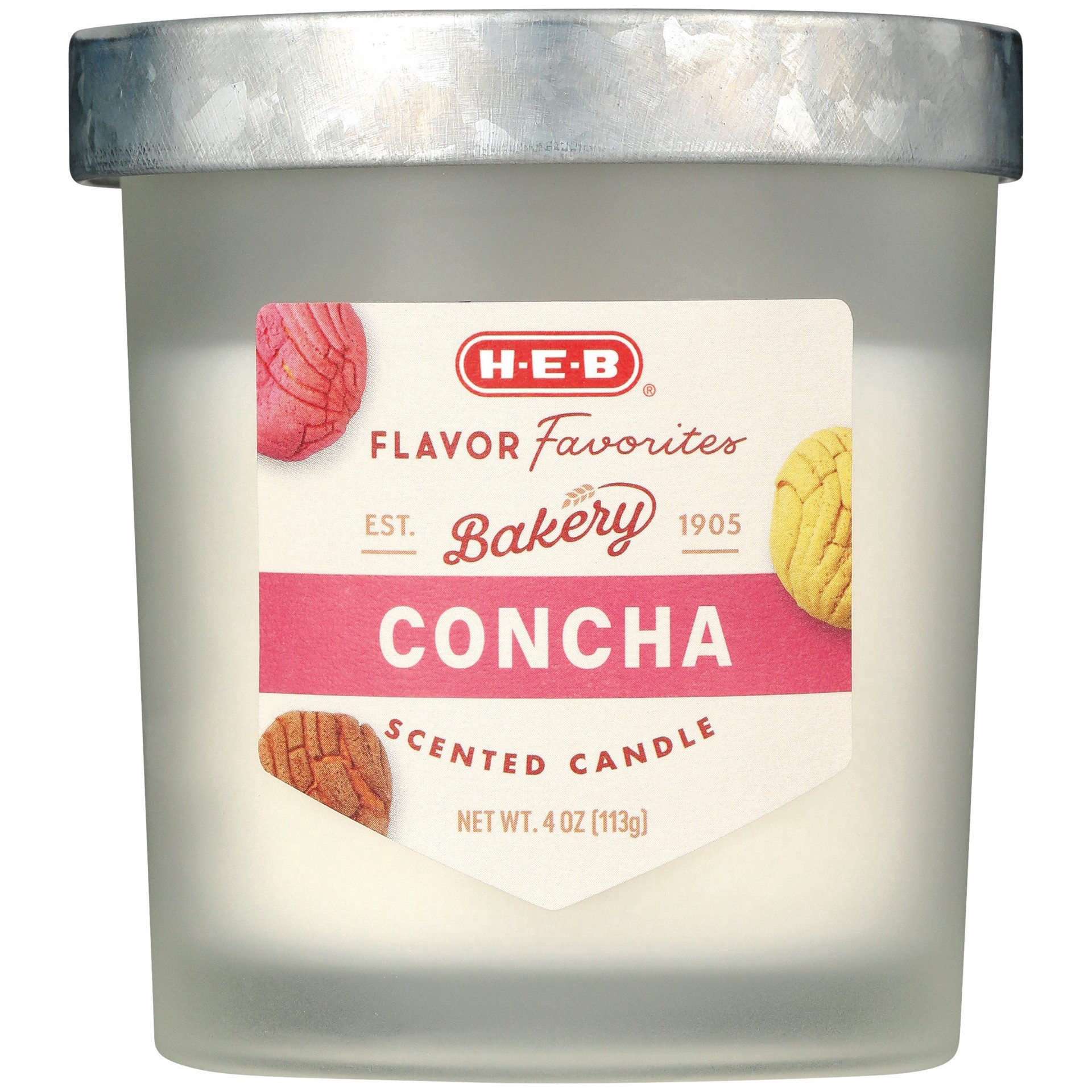 slide 1 of 1, H-E-B Flavor Favorites Concha Scented Candle, 4 oz
