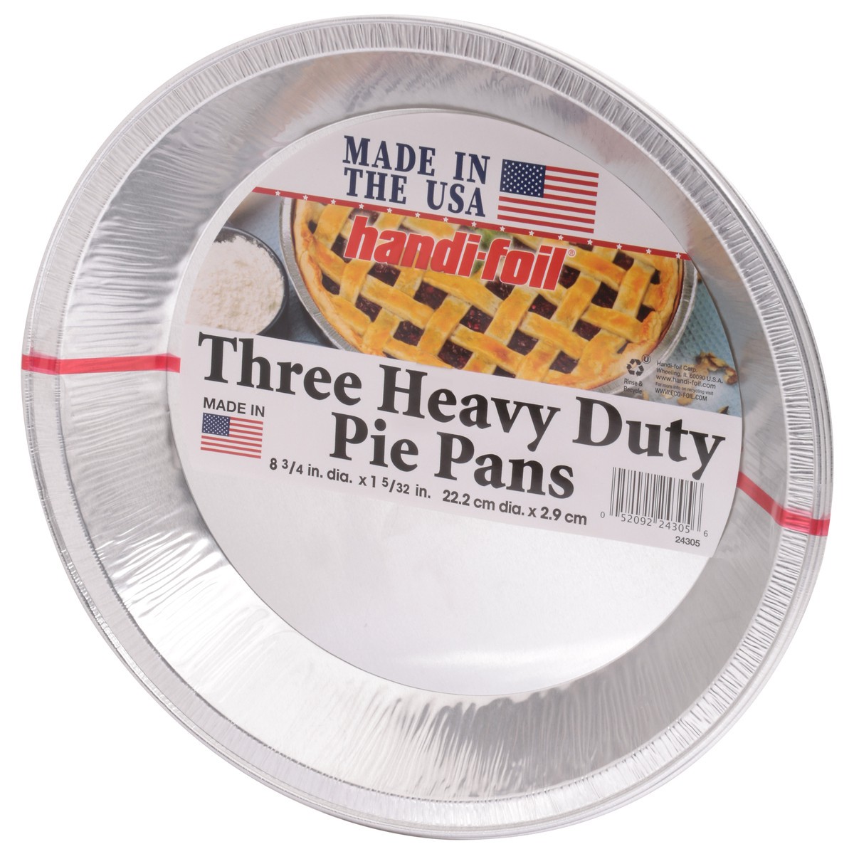 slide 2 of 9, Handi-foil Heavy Duty Pie Pans 3 Each, 3 ct