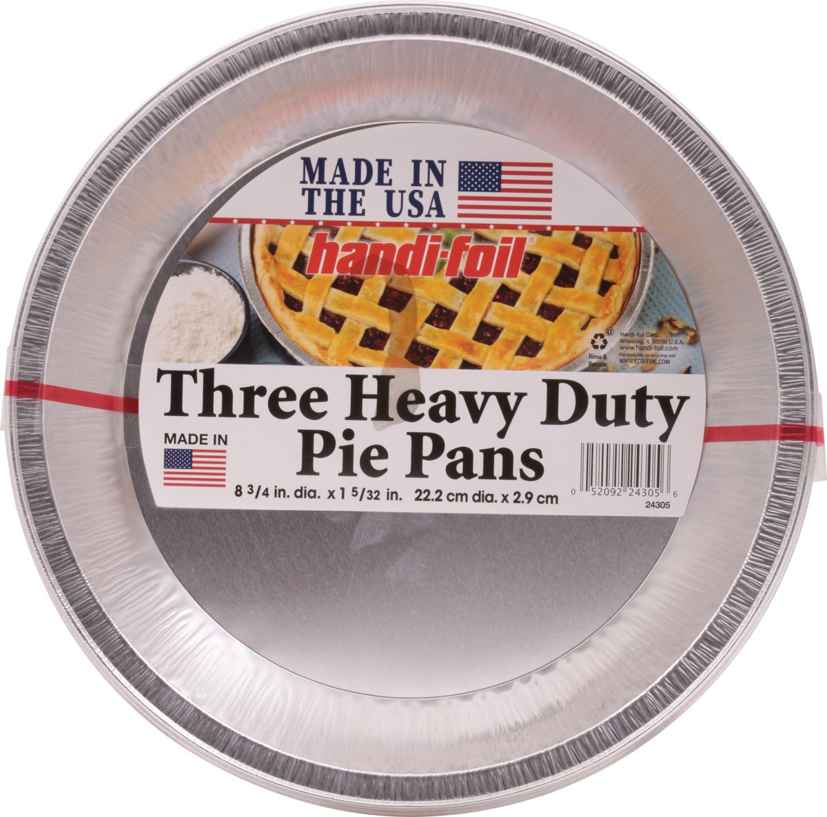 slide 9 of 9, Handi-foil Heavy Duty Pie Pans 3 Each, 3 ct