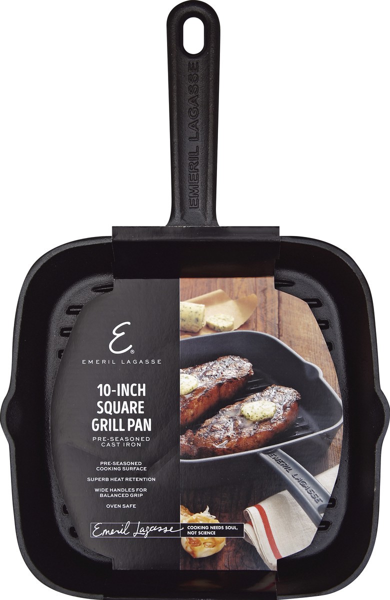 slide 4 of 5, Emeril's Grill Pan, 10-Inch Square, 10 in