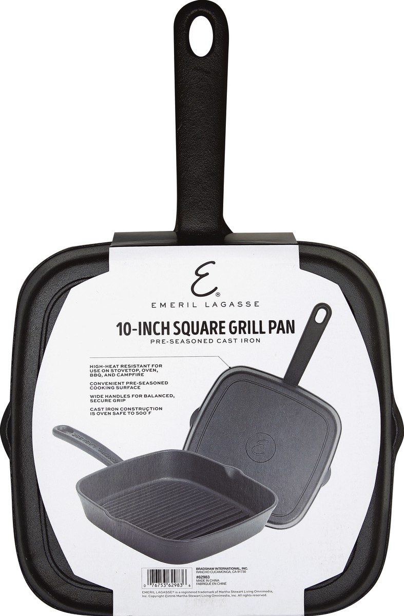 slide 5 of 5, Emeril's Grill Pan, 10-Inch Square, 10 in