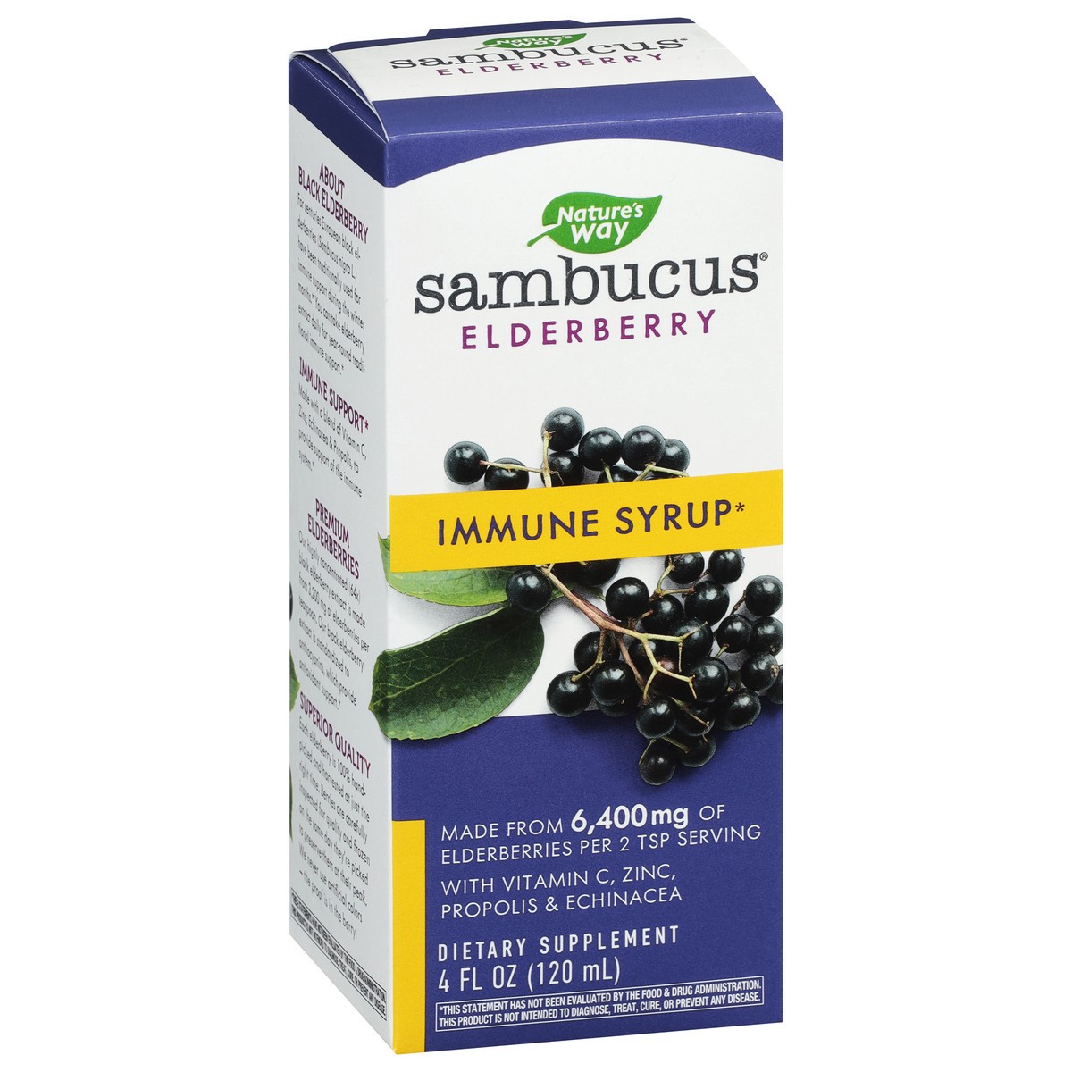 slide 9 of 9, Nature's Way Sambucus Elderberry Immune Syrup 4 fl oz, 4 fl oz